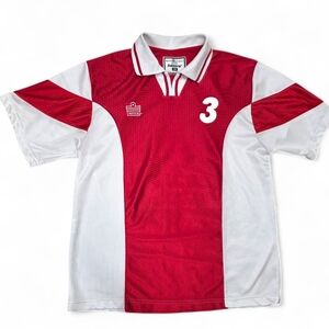 Admiral Soccer Red and White Athletic Jersey #3 Adult Medium